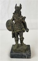 Olav Viking Figure On Marble Base, Missing Sword