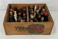 Genesee Wood Crate W/ Travel Size Whisky Bottles
