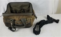 Vintage A W P  Green Tool Bag W/ Shoulder Strap