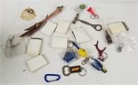 Lot Of Collectable Keychains, Bottle Opener Etc.