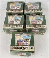 5 Boxes Of Pro Set Desert Storm Trading Cards