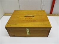 Dove Tailed Wooden Box and Advertisement
