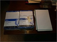 24 NEW IN PACKAGED LEGAL PADS & STACK OF PARTIAL