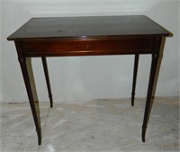 Antique Federal Hall Table Brass Inlaid