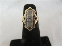 NICE 1920'S 10KT GOLD VINTAGE PROJECT RING WITH