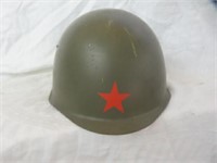 VINTAGE MILITARY HELMET 6.5"T X 11.5"W X 10"D