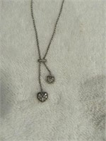 DELICATE LARIAT STYLE NECKLACE WITH SPARKLING