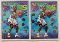 2 Topps Chrome Shooting Stars Michael Jordan Cards