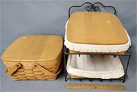 Longaberger Baskets & Rack