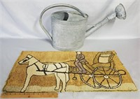 Watering Can & Hook Rug