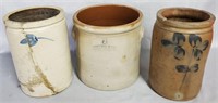 As Is Stoneware Crock Lot