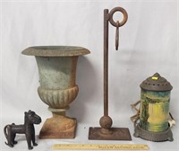 Cast Iron Urn, Sculpture, Motion Lamp