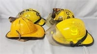 Lot of 4 Firefighter Helmets