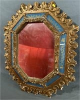Italian Gold & Blue Frame Mirror