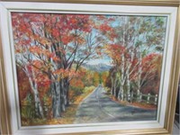 Country Road in Autumn oil painting on canvas
