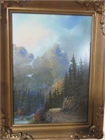 Pastel painting "Cathedral Mountain"