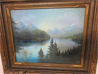 Pastel painting "Slocan Lake"