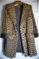 Fine Leopard Print Fur Coat