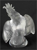 Lalique France Crystal Cockatoo Bird