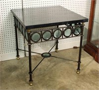 Lineage Home Marble Top Table w/ Metal & Glass