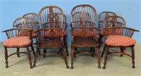Set of Eight English Oak Windsor Chairs