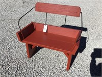 Home-Made Wagon Bench (red)