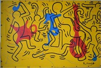 Attributed to Keith Haring Original Canvas