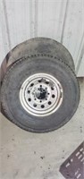 Tires 2,  8 lug trailer wheels and tires 10 ply