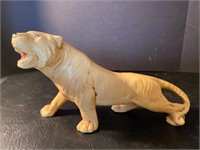 Vintage metal tiger decanter