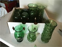 asst green vases