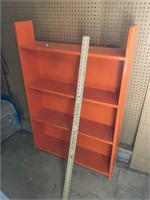 4' orange book shelf