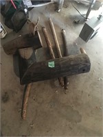 wood deer from logs, needs put together