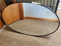 Metal Framed Oval Mirror