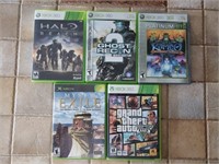 4 Jeux vidéos Xbox 360 et 1 Jeu Xbox