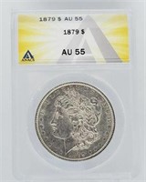 1879 Morgan Dollar AU 55