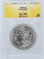 1889 Morgan Dollar AU 58 Cleaned