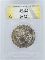 1891-S Morgan Dollar AU 53 Polished