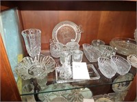 Large Lot of Antique Clear Glassware