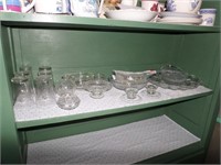 Large Lot of Clear Glassware Items