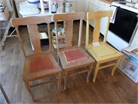 Lot (3) T Back Chairs