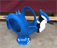 Vintage Blue Jay Tire Art Planter