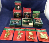 80’s Hallmark Jntd Wood Ornaments + Lt & Motion +