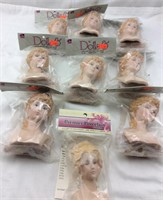 Porcelain Lady Head and Hands Sets