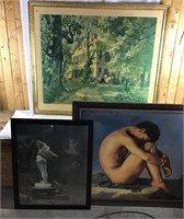 Three Pieces of  Miscellaneous Art Framed