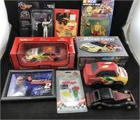 NASCAR Figurines, Cars, And Assorted Items