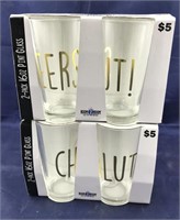 11 Boxed Pairs of 16  Oz Drinking Glasses