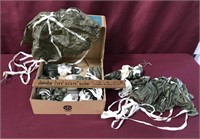 Box of 10 Tiny Vintage Nylon Parachutes