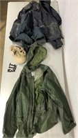 2 Rain coats Blue & Army Green, 2