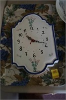 Ceramic Clock & Metal Tray