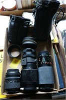 Camera Lenses with Protective Bags